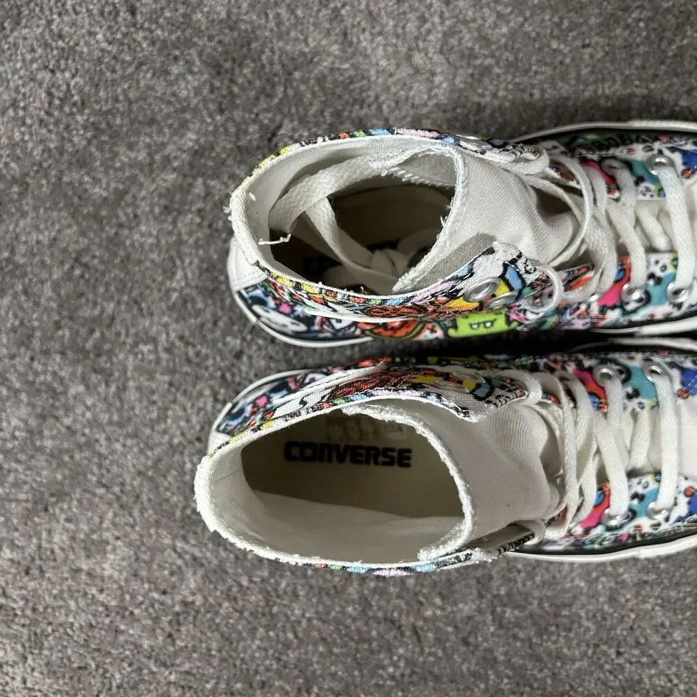 Converse Chuck Taylor All Star Hi 116900F Women’s Sz 6 Doodles Skate Shoes Used